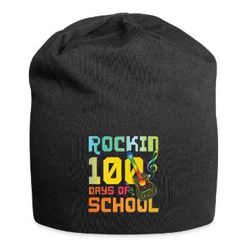 100e jour de guitare à bascule 100 jours d’école - Bonnet en jersey - noir - Devant