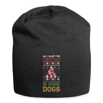 Christmas Dogs Hässlicher Weihnachtspulli Geschenk - Jersey-Beanie - Schwarz - Vorne