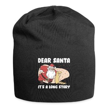 Its A Long Story Lieber Weihnachtsmann Geschenk - Jersey-Beanie - Schwarz - Vorne