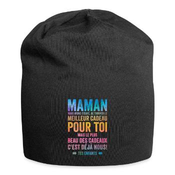 Maman Meilleur Cadeau C'est Nous Enfants - Bonnet en jersey - noir - Devant