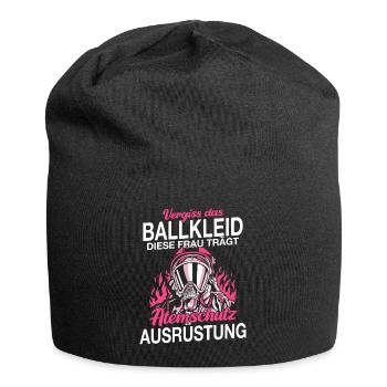 Feuerwehr Feuerwehrfrau - Jersey-Beanie - Schwarz - Vorne