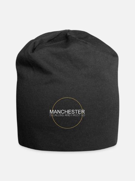 Manchester Quote - Jersey Beanie - black