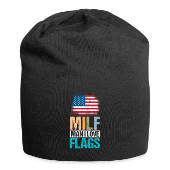 USA Flags Idependence Day Man Retro - Jersey-Beanie - Schwarz - Vorne