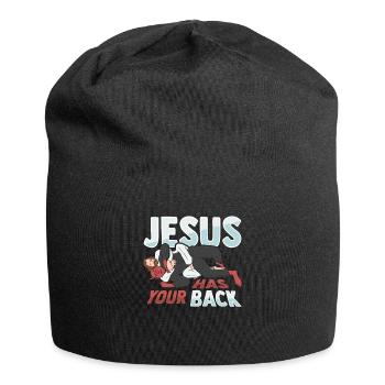Jesus has your back Design for God Beli - Jersey Beanie - black - Front