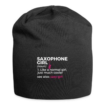 Saxophone Musiker Blasmusik - Jersey-Beanie - Schwarz - Vorne