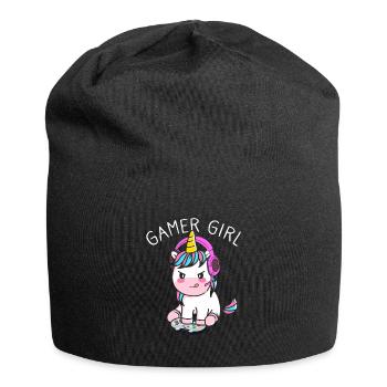 Gamer Girl Funny Gaming Unicorn Gaming Girl - Bonnet en jersey - noir - Devant