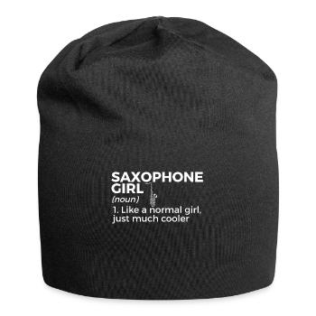 Saxophone musicians Brass music - Jersey Beanie - black - Front