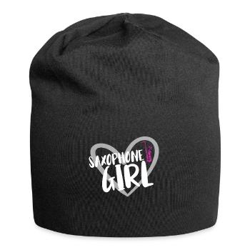 Saxophone Musiker Blasmusik - Jersey-Beanie - Schwarz - Vorne