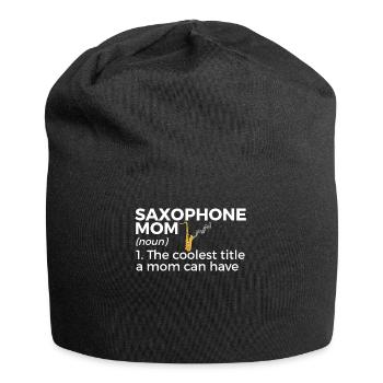 Saxophone Musiker Blasmusik - Jersey-Beanie - Schwarz - Vorne