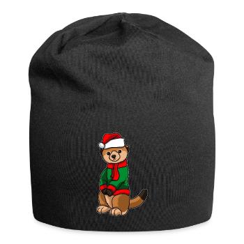 Suricates avec pull de Noël - Bonnet en jersey - noir - Devant