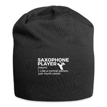 Saxophone Musiker Blasmusik - Jersey-Beanie - Schwarz - Vorne