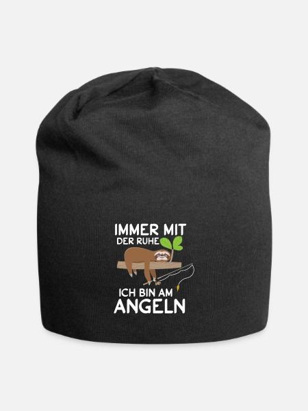 Toujours avec la paix je pêche le paresseux - Bonnet en jersey - noir
