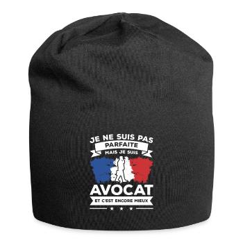 Je Ne Suis Pas Parfaite Mais Je Suis Avocat - Bonnet en jersey - noir - Devant