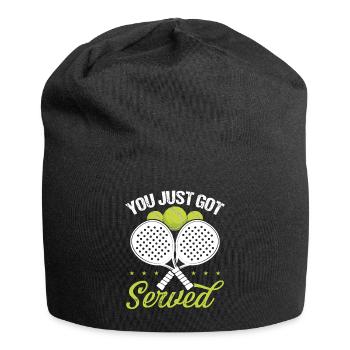 Joueur de paddle-tennis Vous venez d’être servi Saison - Bonnet en jersey - noir - Devant