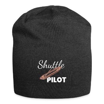 Shuttle Pilot Weben Weberin Weberei - Jersey-Beanie - Anthrazit - Vorne