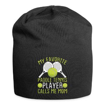 Joueur de paddle-tennis Mon joueur préféré moi maman - Bonnet en jersey - noir - Devant