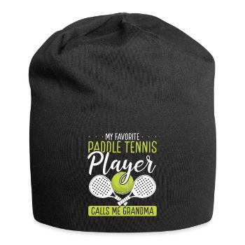 Joueur de paddle-tennis Mon préféré m’appelle grand-mère - Bonnet en jersey - noir - Devant