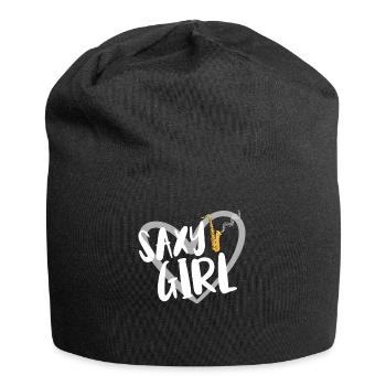 Saxophone musicians Brass music - Jersey Beanie - black - Front