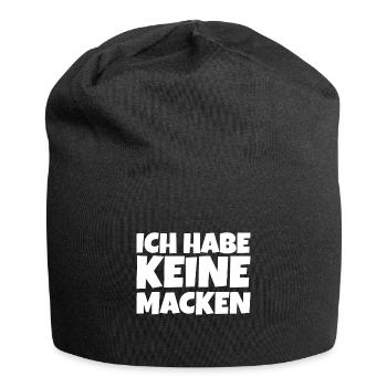 Ich habe keine Macken - Jersey-Beanie - Schwarz - Vorne