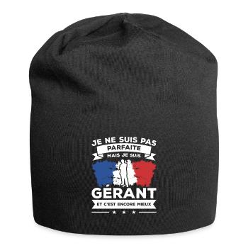 Je Ne Suis Pas Parfaite Mais Je Suis Gérant - Bonnet en jersey - noir - Devant