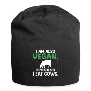 BBQ Grill Rindfleisch Liebhaber Geschenke - Jersey-Beanie - Schwarz - Vorne