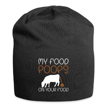 BBQ Grill Rindfleisch Liebhaber Geschenke - Jersey-Beanie - Schwarz - Vorne