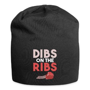 BBQ Grill Rindfleisch Liebhaber Geschenke - Jersey-Beanie - Schwarz - Vorne