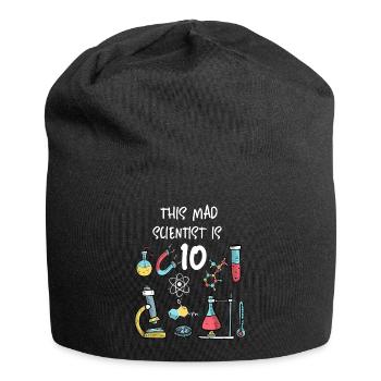 This Mad Scientist Is 10 - Jersey Beanie - black - Front