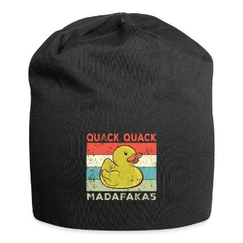Funny Duck Sayings Rubber Duck Quack Quack Ducks - Jersey Beanie - black - Front