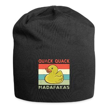 Funny Duck Sayings Rubber Duck Quack Quack Ducks - Jersey Beanie - black - Front