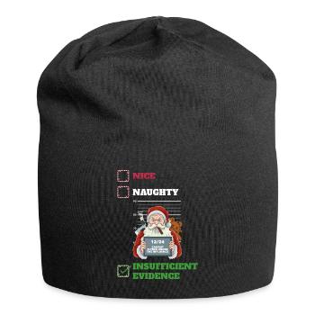 Insufficient Evidence Naughty or Nice Gift - Jersey Beanie - black - Front