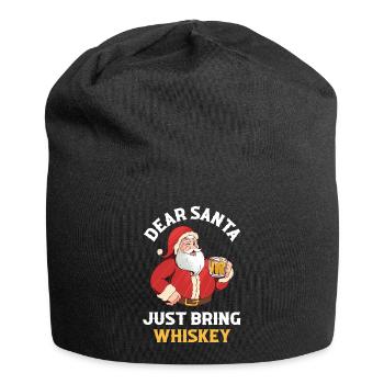 Just Bring Whiskey Lieber Weihnachtsmann Geschenk - Jersey-Beanie - Schwarz - Vorne