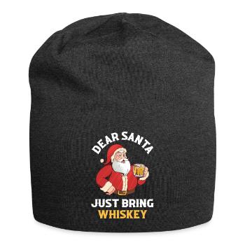 Just Bring Whiskey Lieber Weihnachtsmann Geschenk - Jersey-Beanie - Anthrazit - Vorne