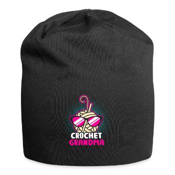Knitting Grandmother - Jersey Beanie - black - Front