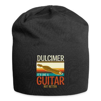 Dulcimer Instrument - Jersey-Beanie - Schwarz - Vorne