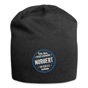 Ich bin dieser legendärer Norbert Name - Jersey-Beanie - Schwarz - Vorne