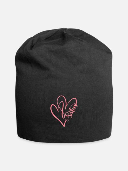 Schwester - Jersey-Beanie - Schwarz