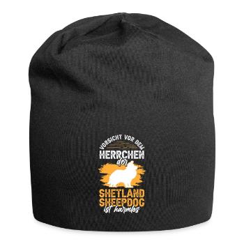 Shetland Sheepdog Herrchen britischer Sheepdog - Jersey-Beanie - Schwarz - Vorne