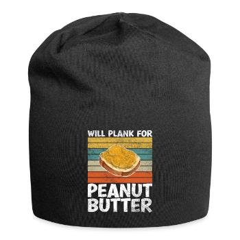 Will Plank For Peanut Butter Proverbe drôle - Bonnet en jersey - noir - Devant