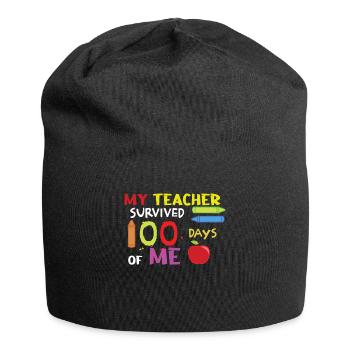 Drôle d’enseignant du 100e jour survit à 100 jours d’école - Bonnet en jersey - noir - Devant