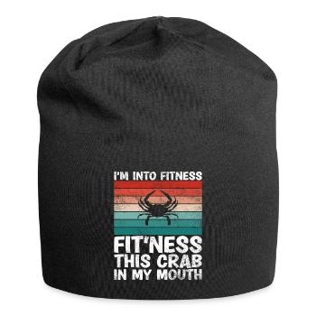 I'm in fitness this crab in my mouth - Jersey Beanie - black - Front