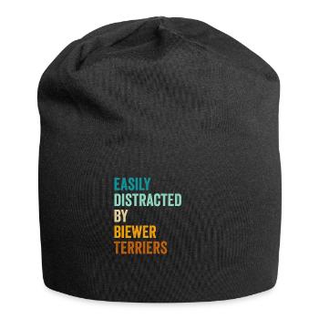 Easily Distracted By Biewer Terriers - Jersey Beanie - black - Front