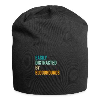 Easily Distracted By Bloodhounds - Jersey Beanie - black - Front