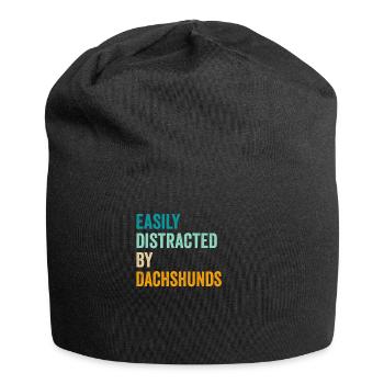 Easily Distracted By Dachshunds - Jersey Beanie - black - Front