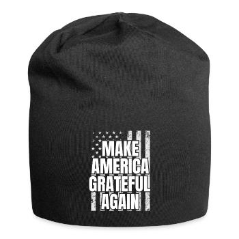 Make America Grateful Again Patriotic USA Flag - Jersey Beanie - black - Front
