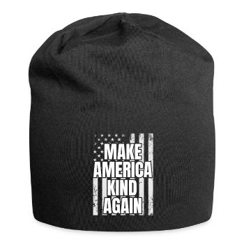Make America Kind Again Patriotic USA Flag - Jersey Beanie - black - Front