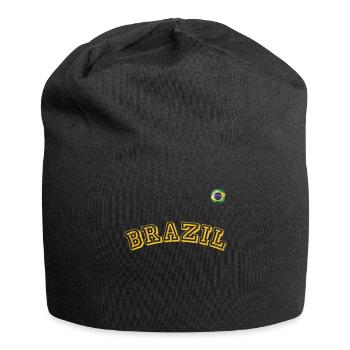 Retro Style Brasilien Fußballmannschaft Brasilien Fußballfan - Jersey-Beanie - Schwarz - Vorne