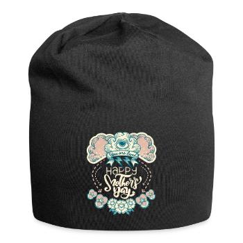 Muttertag Magie und Mystik, allsehendes Auge - Jersey-Beanie - Schwarz - Vorne