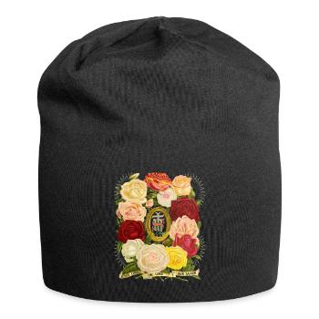IHS Jesus Jesus Christus vintage-Rosenmotiv Spruch - Jersey-Beanie - Schwarz - Vorne