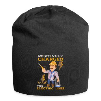 Electrician, electronics technician funny saying - Jersey Beanie - black - Front
